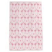 Rosa Flamingo-Geschenktasche Mittlere Geschenktüte (Rückseite)