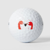 Rosa Flamingo Girly Tropical Bird Beach Golfball (Vorderseite)