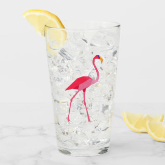 Rosa Flamingo Glas