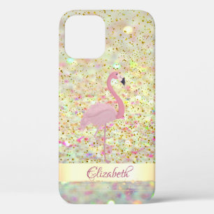 Rosa Flamingo  Glitter-Bokeh-Konfetti Case-Mate iPhone Hülle