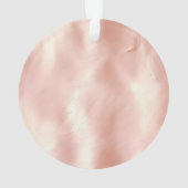 Rosa Flamingo Gold und Rahmen personalisiert Ornament (Rückseite)