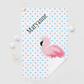 Rosa Flamingo Golf Handtuch (Insitu)