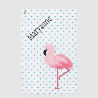 Rosa Flamingo Golf Handtuch