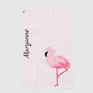 Rosa Flamingo-Golf-Tuch Golfhandtuch