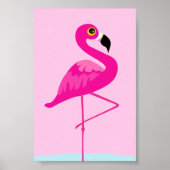 Rosa Flamingo-Grafik-Kinderzimmer Poster (Vorne)