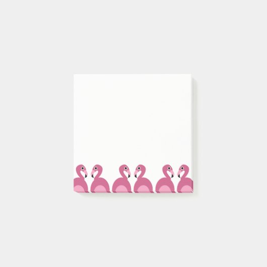 Rosa Flamingo-Grenze - Posten-it® Anmerkungen Post-it Klebezettel (Vorderseite)