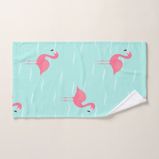 Rosa Flamingo-Handtücher Badhandtuch Set (Handtuch)