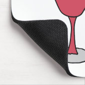 Rosa Flamingo herein Rosewein-Glas Mousepad (Ecke)