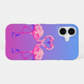 Rosa Flamingo-Herz-iPhone-Hülle iPhone 16 Hülle (Rückseite (Horizontal))