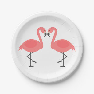Rosa Flamingo Hochzeit Brautparty Love Luau Pappteller