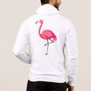 Rosa Flamingo im Cartoon-Stil Hoodie