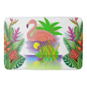 Rosa Flamingo im Paradies Badematte (Vorderseite)