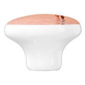 Rosa Flamingo im Wasser - 3D übertragen Keramikknauf (Seitenansicht)