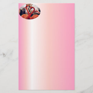 Rosa Flamingo in der Natur Briefpapier