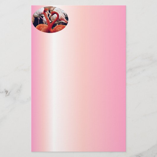Rosa Flamingo in der Natur Briefpapier (Vorderseite)