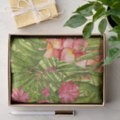 Rosa Flamingo in der Palme und in Monstera Seidenpapier (Geschenk)