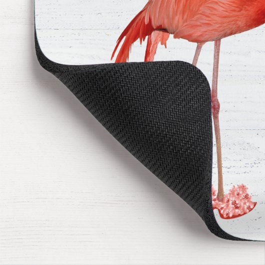 Rosa Flamingo in hohen Absätzen Mousepad (Ecke)