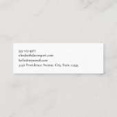 Rosa Flamingo in Weihnachtsmannmütze mit Candy Can Mini Visitenkarte (Rückseite)