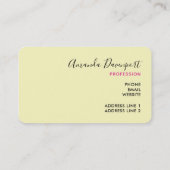 Rosa Flamingo in Weihnachtsmannmütze mit Candy Can Visitenkarte (Rückseite)