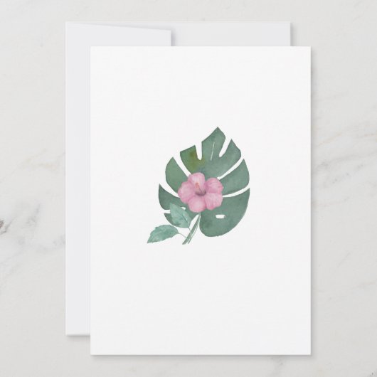 Rosa Flamingo in Weihnachtsmannmütze warme Wünsche (Rückseite)