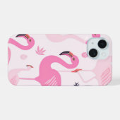 Rosa Flamingo iPhone 15 Hülle (Rückseite (Horizontal))