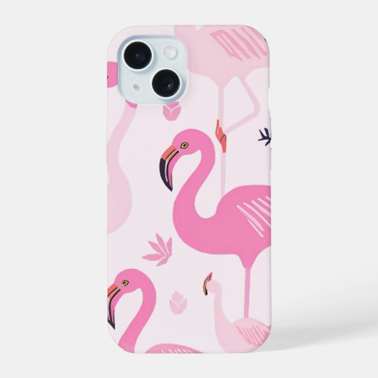 Rosa Flamingo iPhone 15 Hülle (Rückseite)