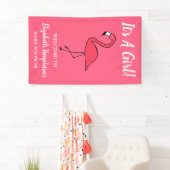 Rosa Flamingo ist es eine Mädchen-Babyparty-Fahne Banner (Insitu)