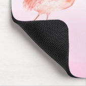 Rosa Flamingo ist glücklich Mousepad (Ecke)