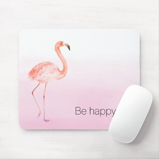 Rosa Flamingo ist glücklich Mousepad (Mit Mouse)