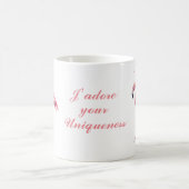 Rosa Flamingo J'adore Cup Kaffeetasse (Mittel)