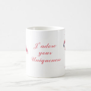 Rosa Flamingo J'adore Cup Kaffeetasse