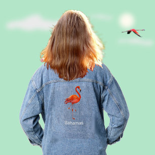 Rosa Flamingo Jeansjacke