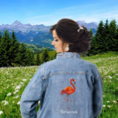 Rosa Flamingo Jeansjacke