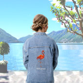 Rosa Flamingo Jeansjacke