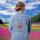 Rosa Flamingo Jeansjacke