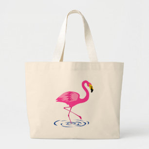 Rosa Flamingo Jumbo Stoffbeutel