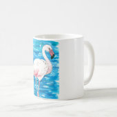 Rosa Flamingo Kaffeetasse (VorderseiteRechts)