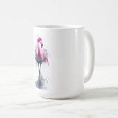 Rosa Flamingo Kaffeetasse (VorderseiteRechts)