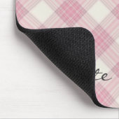 Rosa Flamingo-karierte Mausunterlage Mousepad (Ecke)