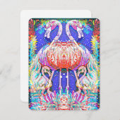 Rosa Flamingo-Karte Feiertagskarte (Vorne/Hinten)