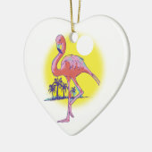 Rosa Flamingo Keramik Ornament (Links)