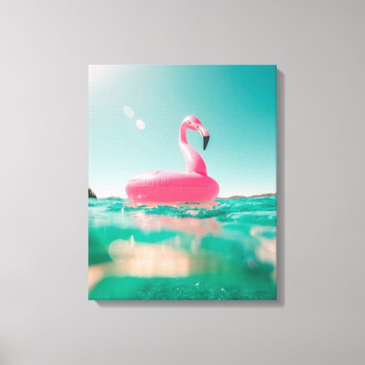 Rosa Flamingo Kinder Saal Leinwand (Vorderseite)