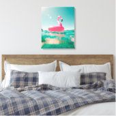 Rosa Flamingo Kinder Saal Leinwand (Insitu (Schlafzimmer))