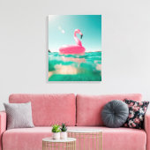 Rosa Flamingo Kinder Saal Leinwand (Insitu (Wohnzimmer))