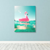 Rosa Flamingo Kinder Saal Leinwand (Insitu (Holzboden))