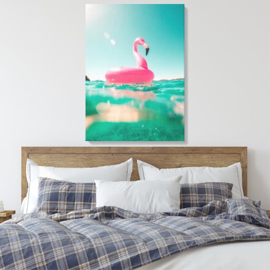 Rosa Flamingo Kinder Saal Leinwand (Insitu (Schlafzimmer))