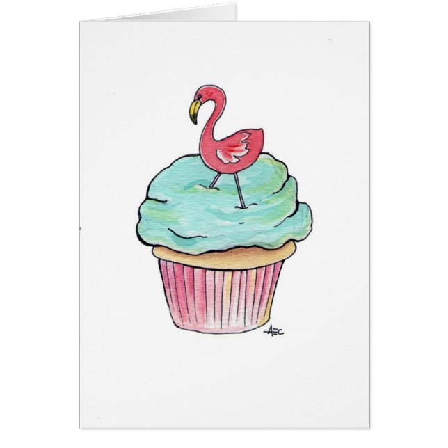Rosa Flamingo-kleiner Kuchen (Vorne)