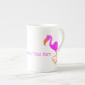 Rosa Flamingo-Knochen-China Tasse mit benutzerdefi (Vorderseite Rechts)
