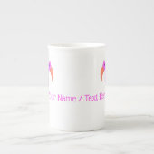 Rosa Flamingo-Knochen-China Tasse mit benutzerdefi (Vorderseite)