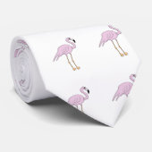 Rosa Flamingo-Krawatte KRW Krawatte (Gerollt)